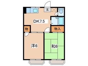 コーポ サクライの物件間取画像